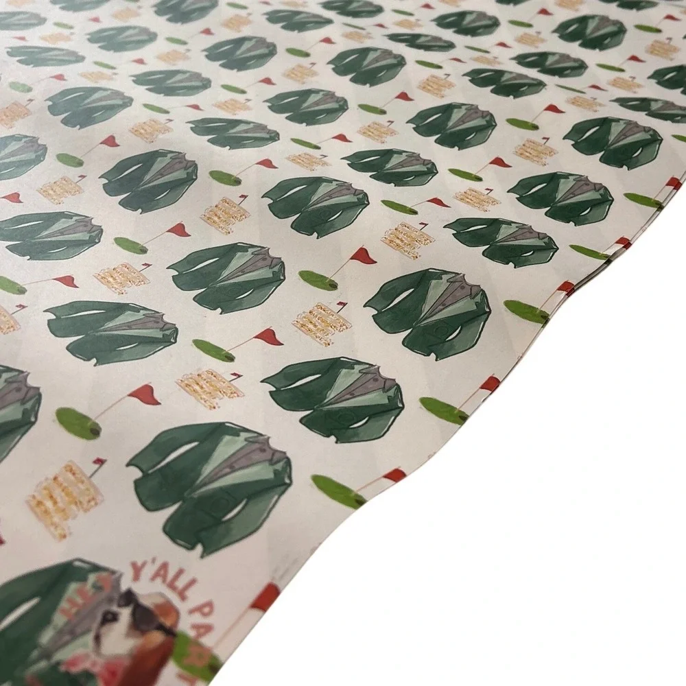 12‎ Sheets of New Golf Masters Wrapping Paper Reversible